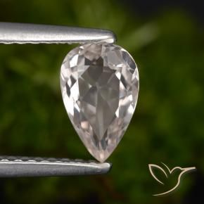 Morganita Rosa bem claro Natural 0.68ct, Formato de pêra, VVS-VS