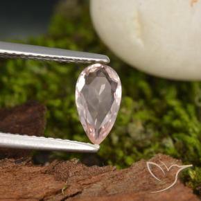 Morganita rosa médio Natural 0.70ct, Formato de pêra, VVS