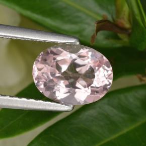 Morganita rosa natural 1,26ct, corte oval, VVS
