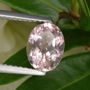 Morganita rosa natural 1,26ct, corte oval, VVS