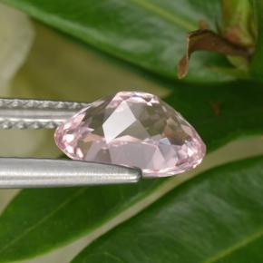 Morganita rosa natural 1,26ct, corte oval, VVS