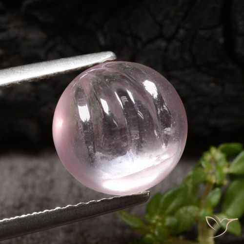 4.08ct Natural Luz rosa Morganita, Redondo, Transparente
