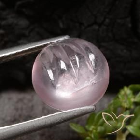 Morganita Luz rosa Natural 4.08ct, Redondo, Transparente