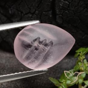 Morganita Coral Rosa Natural 2.62ct, Formato de pêra, Translúcido