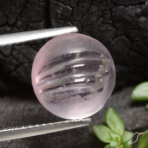 5.01ct Natural Luz rosa Morganita, Redondo, Translúcido
