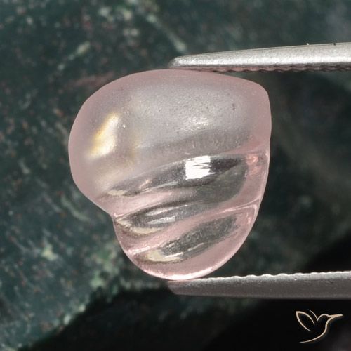 3.54ct Natural Luz rosa Morganita, Coração, Translúcido