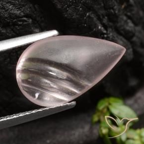 Morganita Coral Rosa Natural 4.35ct, Formato de pêra, Transparente