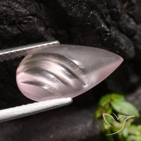 Morganita Coral Rosa Natural 4.35ct, Formato de pêra, Transparente