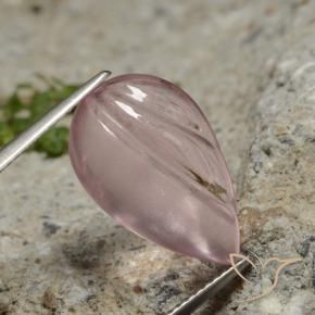 Morganita Coral Rosa Natural 7.10ct, Formato de pêra, Transparente