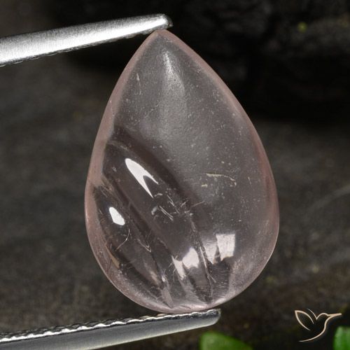 3.48ct Natural Tom Rosa Rosa Morganita, Formato de pêra, Transparente