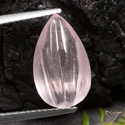 4.47ct Natural rosa rosa Morganita, Formato de pêra, Transparente