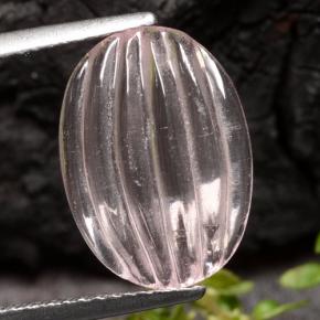 Morganita rosa natural 3,88ct, corte oval, transparente