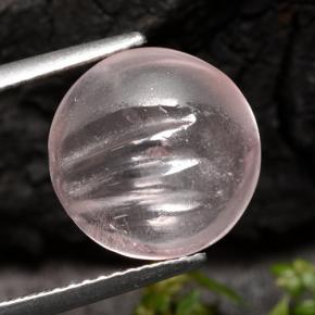 Morganita rosa claro natural 5,65ct, corte redondo, transparente