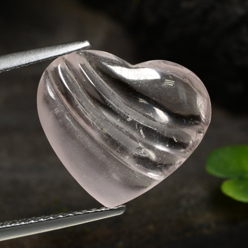 Morganita rosa natural 6,23ct, formato de coração, transparente