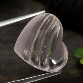 Morganita rosa natural 6,23ct, formato de coração, transparente