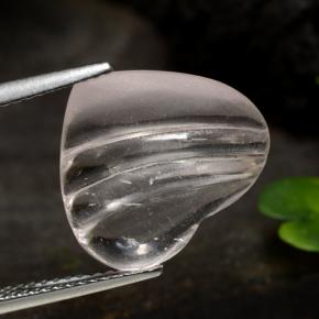 Morganita rosa natural 6,23ct, formato de coração, transparente
