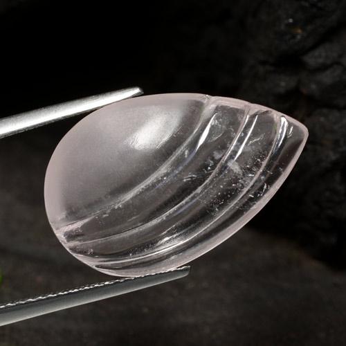 Morganita branco natural 9,17ct, formato de pêra, transparente
