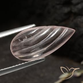 Morganita Tom Rosa Coral Natural 3.05ct, Formato de pêra, Transparente
