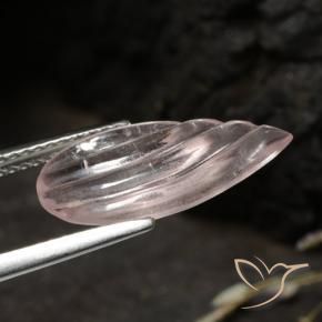 Morganita Tom Rosa Coral Natural 3.05ct, Formato de pêra, Transparente