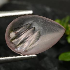 Morganita rosa natural 3,25ct, formato de pêra, transparente