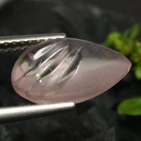 Morganita rosa natural 3,25ct, formato de pêra, transparente