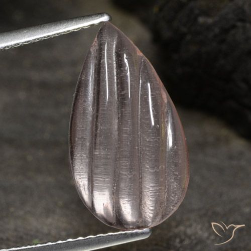 3.74ct Natural Tom Rosa Rosa Morganita, Formato de pêra, Transparente