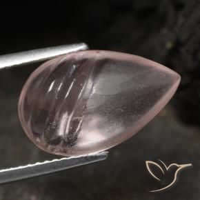 Morganita Rosa Médio Claro Natural 5.70ct, Formato de pêra, Transparente