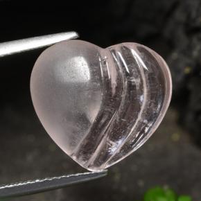 Morganita rosa natural 4,95ct, formato de coração, transparente
