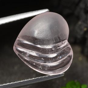 Morganita rosa natural 4,95ct, formato de coração, transparente