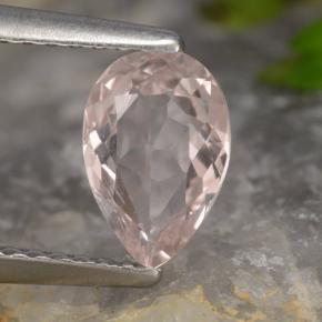 Morganita rosa natural 0,81ct, formato de pêra, VVS