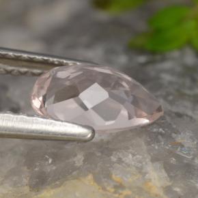 Morganita rosa natural 0,81ct, formato de pêra, VVS