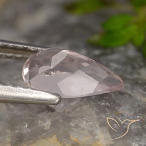 Morganita Rosa Flamingo Natural 0.77ct, Formato de pêra, VVS-VS