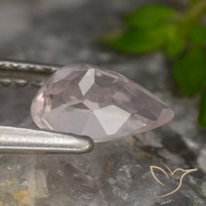 Morganita Rosa Flamingo Natural 0.70ct, Formato de pêra, VVS-VS