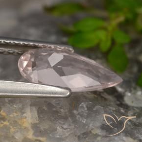 Morganita rosa médio Natural 0.73ct, Formato de pêra, VVS-VS