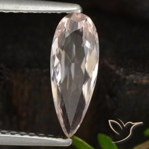 Morganita Rosa bem claro Natural 0.85ct, Formato de pêra, VVS-VS