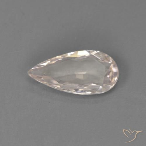 0.66ct Natural Rosa Flamingo Morganita, Formato de pêra, VVS