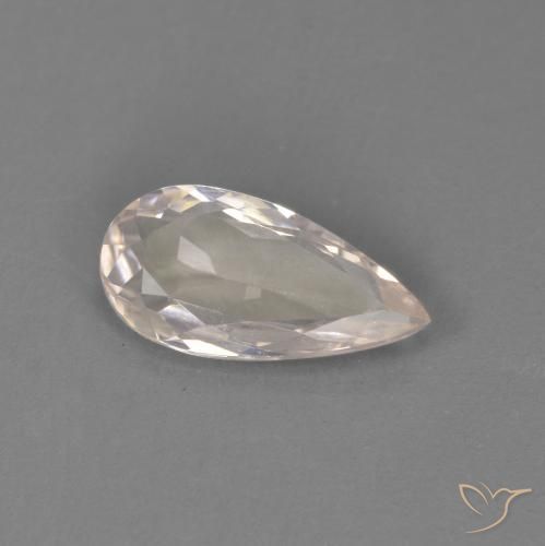 Morganita Rosa Flamingo Natural 0.66ct, Formato de pêra, VVS
