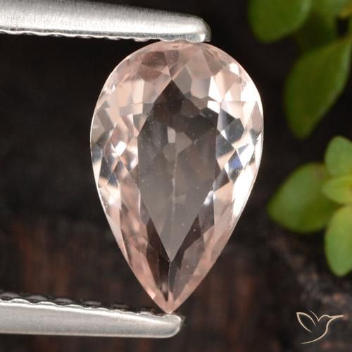 Morganita rosa médio Natural 0.84ct, Formato de pêra, VVS