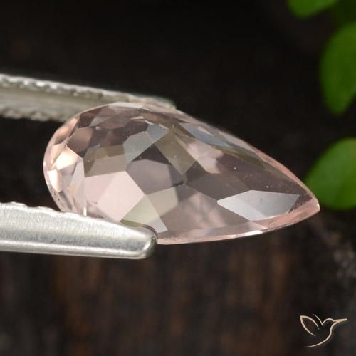 Morganita rosa médio Natural 0.84ct, Formato de pêra, VVS