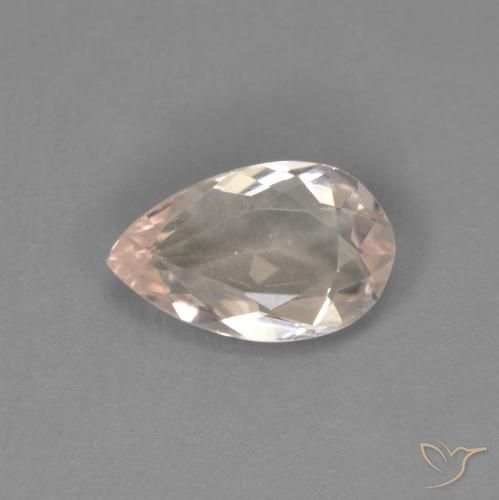 0.58ct Natural Rosa bem claro Morganita, Formato de pêra, VVS