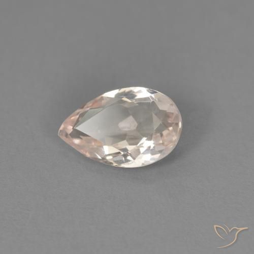 0.70ct Natural rosa médio Morganita, Formato de pêra, VVS-VS