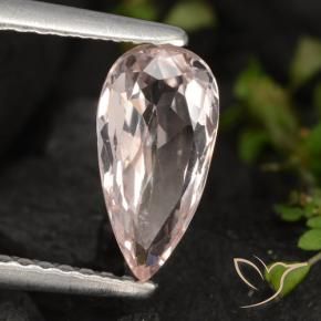 Morganita Rosa salmão Natural 0.94ct, Formato de pêra, VVS-VS