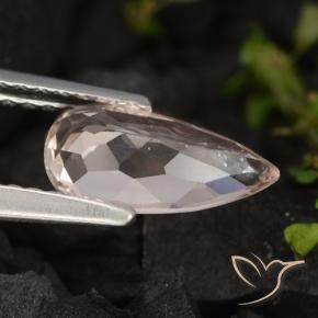 Morganita Rosa salmão Natural 0.94ct, Formato de pêra, VVS-VS