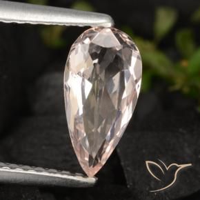 Morganita rosa médio Natural 0.80ct, Formato de pêra, VVS-VS