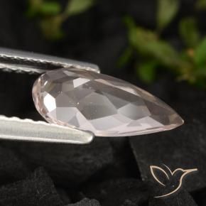 Morganita rosa médio Natural 0.80ct, Formato de pêra, VVS-VS