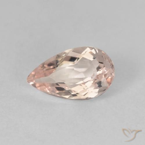 0.99ct Natural Rosa bem claro Morganita, Formato de pêra, VVS-VS