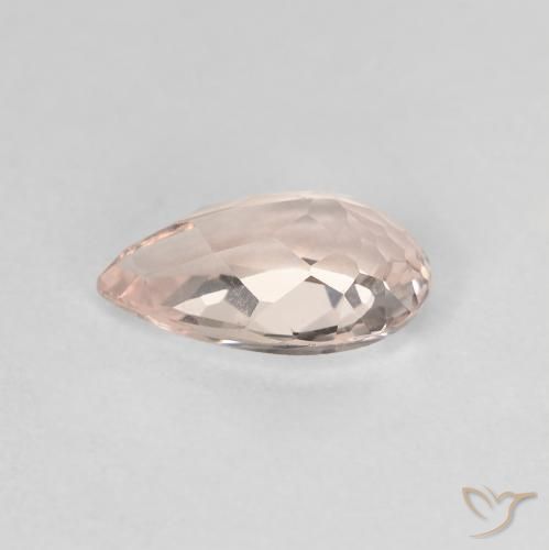 Morganita Rosa bem claro Natural 0.99ct, Formato de pêra, VVS-VS