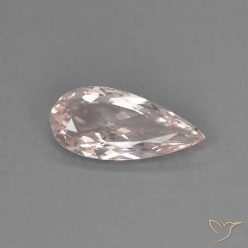 0.87ct Natural Rosa Flamingo Morganita, Formato de pêra, VVS-VS
