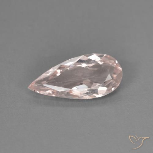 Morganita Rosa Flamingo Natural 0.87ct, Formato de pêra, VVS-VS