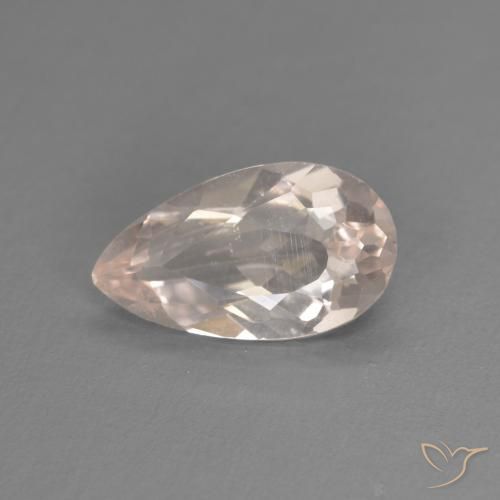 0.92ct Natural rosa médio Morganita, Formato de pêra, VVS-VS